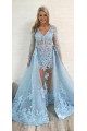 Long Sleeves Lace V-Neck Prom Dresses Formal Evening Gowns 601962 Long Sleeves Lace V-Neck Prom Dresses Formal Evening Gowns 601962