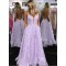 A-Line Lace Long Prom Dresses Formal Evening Gowns 601968