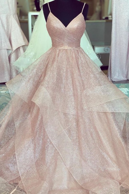 A-Line Spaghetti Straps Long Prom Dresses Formal Evening Gowns 601975 A-Line Spaghetti Straps Long Prom Dresses Formal Evening Gowns 601975
