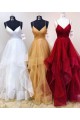 A-Line Spaghetti Straps Long Prom Dresses Formal Evening Gowns 601976