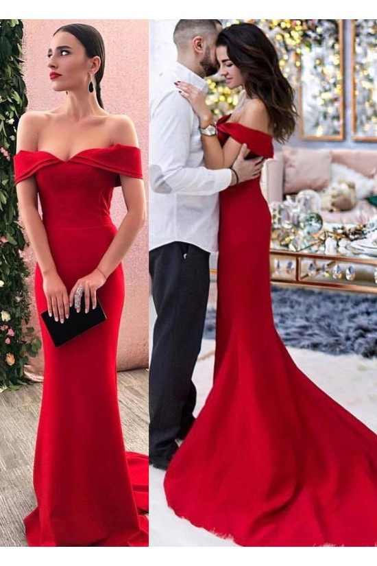 Mermaid Long Red Off-the-Shoulder Prom Dresses Formal Evening Gowns 601993 Mermaid Long Red Off-the-Shoulder Prom Dresses Formal Evening Gowns 601993