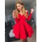 Short Prom Dress Long Sleeves Homecoming Dresses Graduation Party Dresses 701013