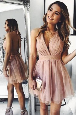 Short V-Neck Prom Dress Homecoming Dresses Graduation Party Dresses 701020