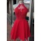Short Red Beaded Lace Prom Dress Homecoming Dresses Graduation Party Dresses 701029