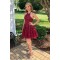 Short Red Beaded Lace Prom Dress Homecoming Dresses Graduation Party Dresses 701030