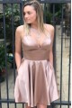 Short V-Neck Prom Dress Homecoming Dresses Graduation Party Dresses 701034