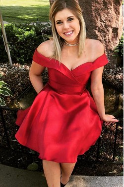 Short Red Prom Dress Homecoming Dresses Graduation Party Dresses 701036