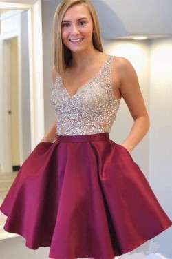 Short Beaded Prom Dress Homecoming Dresses Graduation Party Dresses 701041