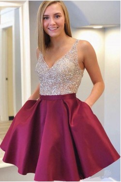 Short Beaded Prom Dress Homecoming Dresses Graduation Party Dresses 701041