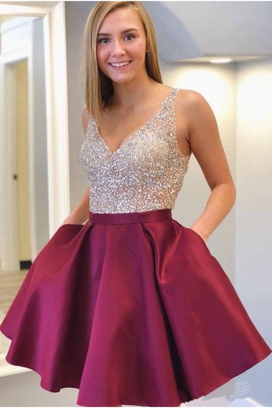 Short Beaded Prom Dress Homecoming Dresses Graduation Party Dresses 701041