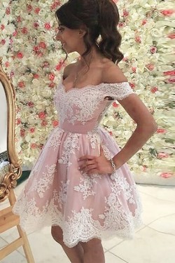 Short Lace Prom Dress Homecoming Dresses Graduation Party Dresses 701045