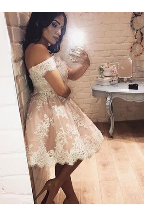 Short Lace Prom Dress Homecoming Dresses Graduation Party Dresses 701048