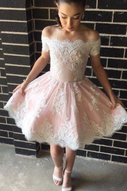 Short Lace Prom Dress Homecoming Dresses Graduation Party Dresses 701048