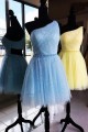 Short Sequins Tulle Prom Dress Homecoming Dresses Graduation Party Dresses 701051