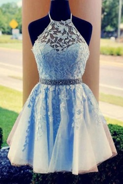 Short Beaded Lace Prom Dress Homecoming Dresses Graduation Party Dresses 701053