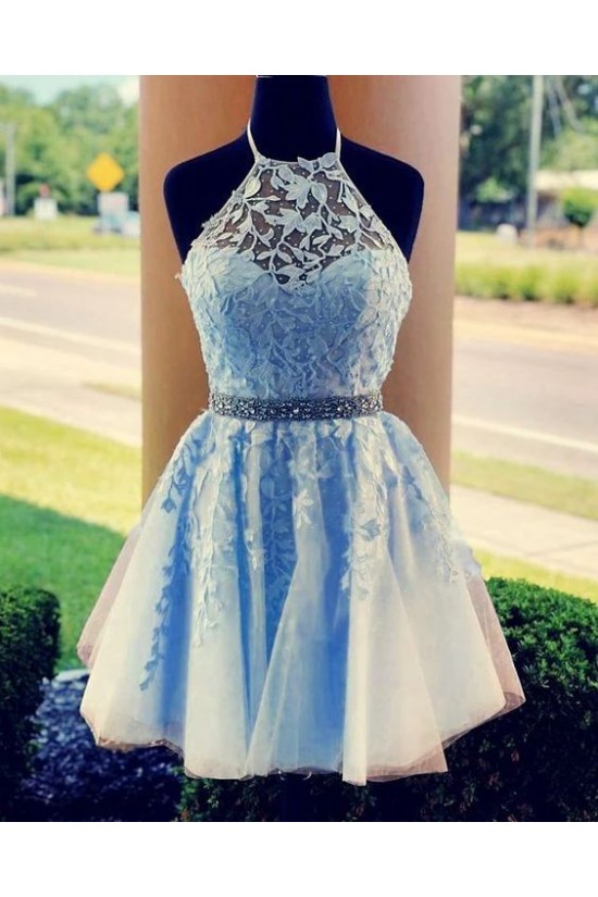 Short Beaded Lace Prom Dress Homecoming Dresses Graduation Party Dresses 701053