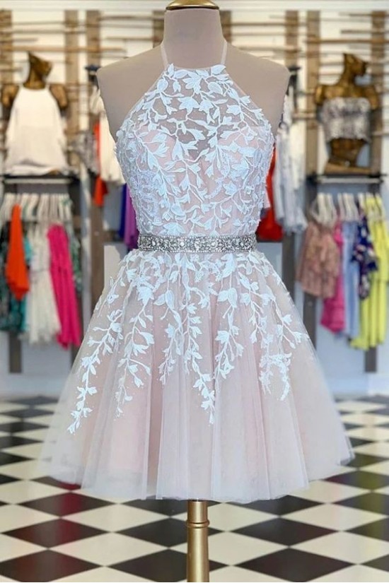 Short Beaded Lace Prom Dress Homecoming Dresses Graduation Party Dresses 701053