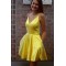 Short Yellow Prom Dress Homecoming Dresses Graduation Party Dresses 701054