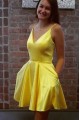 Short Yellow Prom Dress Homecoming Dresses Graduation Party Dresses 701054
