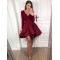 Short Prom Dress Long Sleeves Homecoming Dresses Graduation Party Dresses 701071