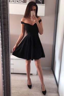 Short Black Prom Dress Homecoming Dresses Graduation Party Dresses 701083