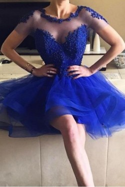 Cute Beaded Lace Short Prom Dress Homecoming Graduation Cocktail Dresses 701094