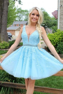 Short Beaded Lace Prom Dress Homecoming Graduation Cocktail Dresses 701099