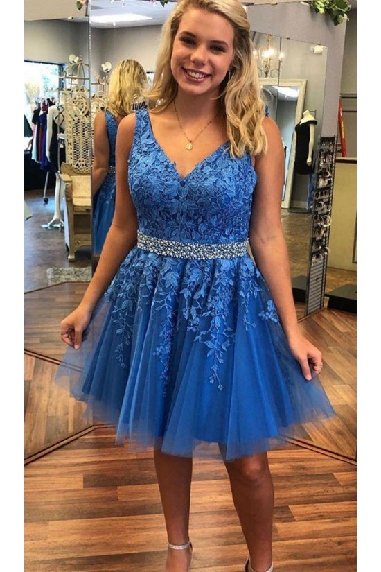 Short Beaded Lace Prom Dress Homecoming Graduation Cocktail Dresses 701099