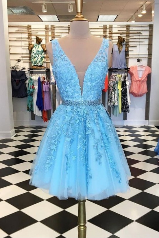 Short Beaded Lace Prom Dress Homecoming Graduation Cocktail Dresses 701099