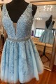 Short Beaded Lace Prom Dress Homecoming Graduation Cocktail Dresses 701099