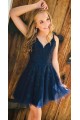 A-Line Lace Short Prom Dress Homecoming Graduation Cocktail Dresses 701102