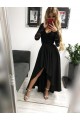 High Low Long Sleeves Prom Dress Homecoming Graduation Cocktail Dresses 701112