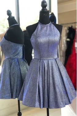 Short Sparkle Halter Prom Dress Homecoming Graduation Cocktail Dresses 701114