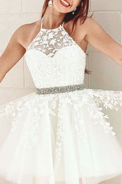 Short Beaded Lace Prom Dress Homecoming Graduation Cocktail Dresses 701119