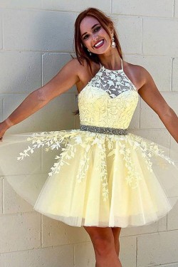Short Beaded Lace Prom Dress Homecoming Graduation Cocktail Dresses 701119