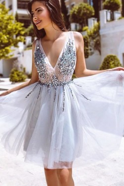 Short Beaded Prom Dress Homecoming Graduation Cocktail Dresses 701120