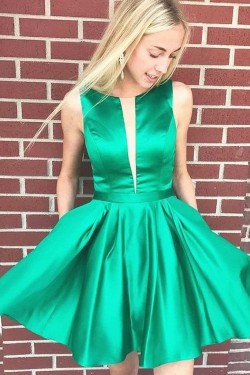 Short Green Prom Dress Homecoming Graduation Cocktail Dresses 701132