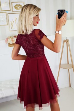 Short Beaded Lace Prom Dress Homecoming Graduation Cocktail Dresses 701136