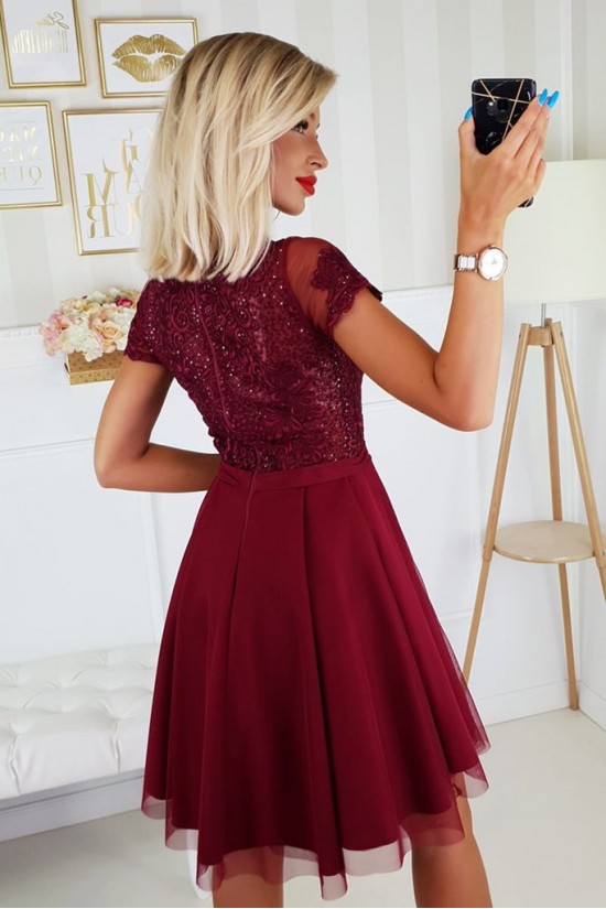 Short Beaded Lace Prom Dress Homecoming Graduation Cocktail Dresses 701136