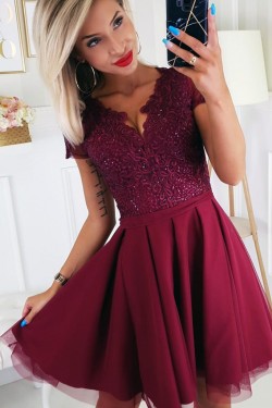 Short Beaded Lace Prom Dress Homecoming Graduation Cocktail Dresses 701136