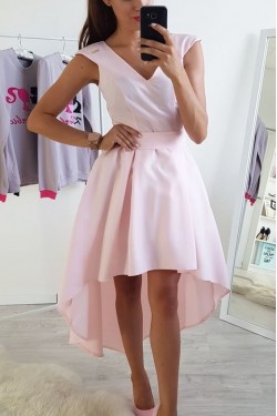 High Low Pink Prom Dress Homecoming Graduation Cocktail Dresses 701158