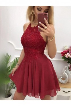 Short Beaded Lace Prom Dress Homecoming Graduation Cocktail Dresses 701161