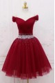 A-Line Beaded Short Prom Dress Homecoming Graduation Cocktail Dresses 701165
