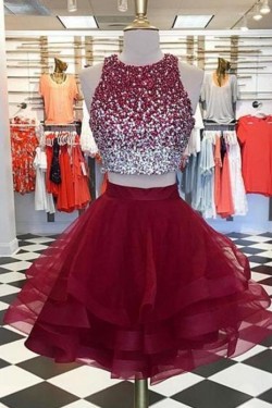 Cute Beaded Short Prom Dress Homecoming Graduation Cocktail Dresses 701166