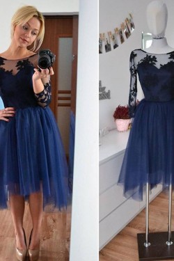 Short Lace Tulle Prom Dress Homecoming Graduation Cocktail Dresses 701189