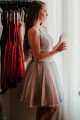 Short Lace Prom Dress Homecoming Graduation Cocktail Dresses 701197