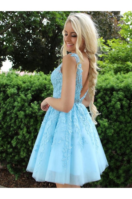 Short Beaded Lace Prom Dress Homecoming Graduation Cocktail Dresses 701246