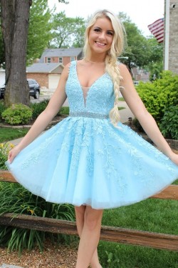 Short Beaded Lace Prom Dress Homecoming Graduation Cocktail Dresses 701246