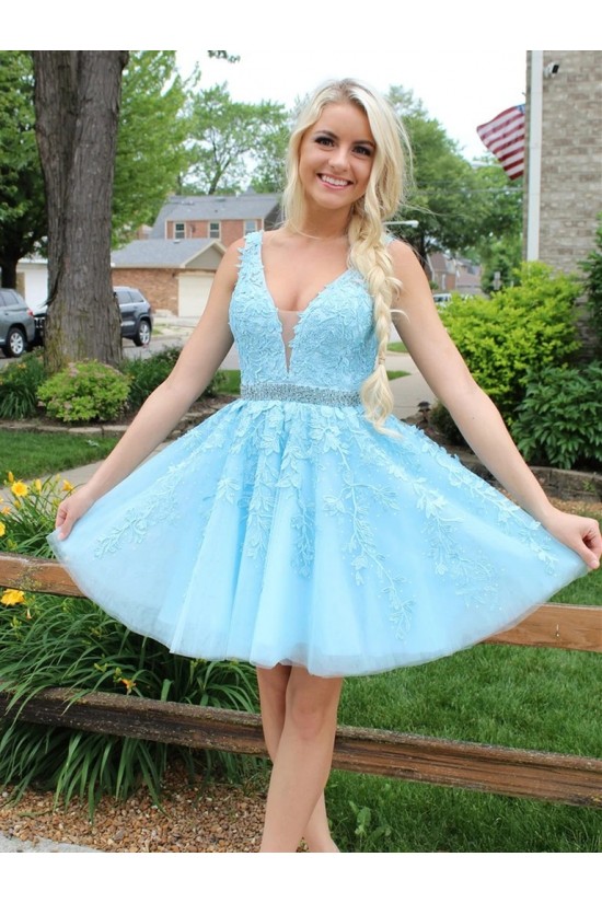 Short Beaded Lace Prom Dress Homecoming Graduation Cocktail Dresses 701246