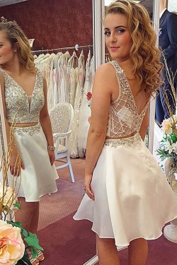 Short Beaded Prom Dress Homecoming Graduation Cocktail Dresses 701263